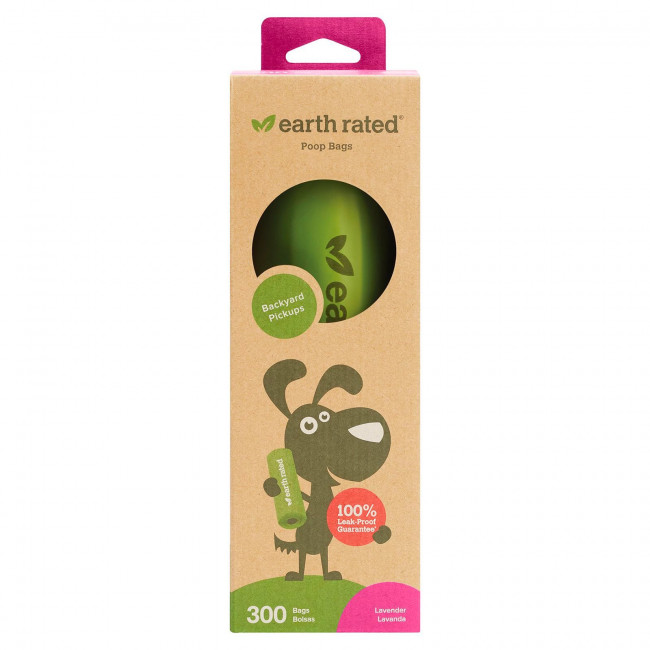 Earth Rated, Мешки для собачьих отходов, бледно-лиловые, 300 мешков Earth Rated, Мешки для собачьих отходов, бледно-лиловые, 300 мешков