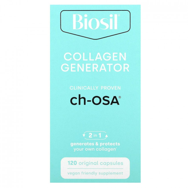 BioSil by Natural Factors, ch-OSA Advanced Collagen Generator, улучшенный источник коллагена, 120 вегетарианских капсул BioSil by Natural Factors, ch-OSA Advanced Collagen Generator, улучшенный источник коллагена, 120 вегетарианских капсул