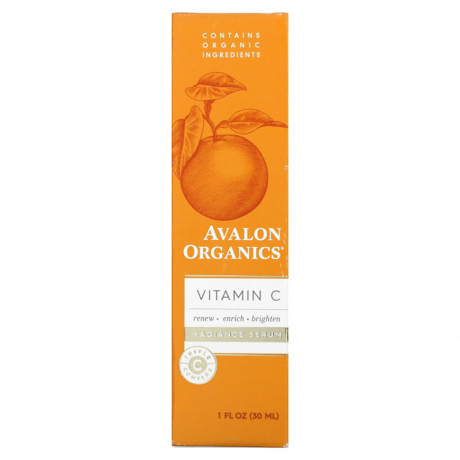 Avalon Organics, Витамин C, сыворотка для сияния кожи, 30 мл (1 жидк. Унция) Avalon Organics, Витамин C, сыворотка для сияния кожи, 30 мл (1 жидк. Унция)