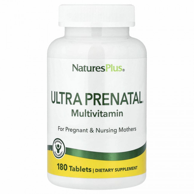 NaturesPlus, Ultra Prenatal, пренатальные витамины, 180 таблеток NaturesPlus, Ultra Prenatal, пренатальные витамины, 180 таблеток