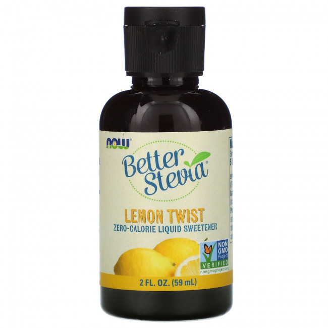 NOW Foods, Better Stevia, низкокалорийный жидкий подсластитель, лимонная твист, 59 мл (2 жидк. Унции) NOW Foods, Better Stevia, низкокалорийный жидкий подсластитель, лимонная твист, 59 мл (2 жидк. Унции)