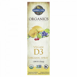 Garden of Life, MyKind Organics, веганский спрей с витамином D3, ваниль, 25 мкг (1000 МЕ), 58 мл (2 жидк. Унции) Garden of Life, MyKind Organics, веганский спрей с витамином D3, ваниль, 25 мкг (1000 МЕ), 58 мл (2 жидк. Унции)