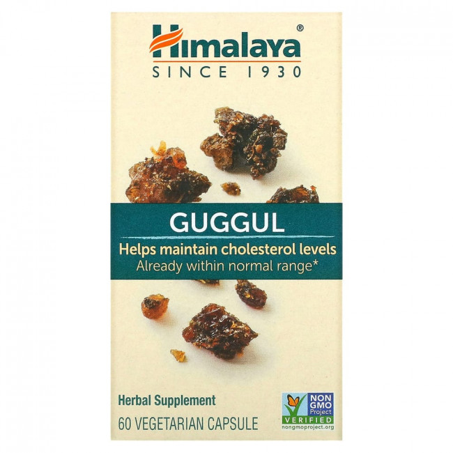 Himalaya, Гуггул, 60 растительных капсул Himalaya, Гуггул, 60 растительных капсул