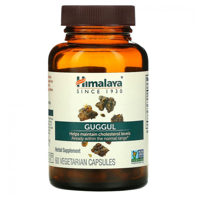 Himalaya, Гуггул, 60 растительных капсул Himalaya, Гуггул, 60 растительных капсул