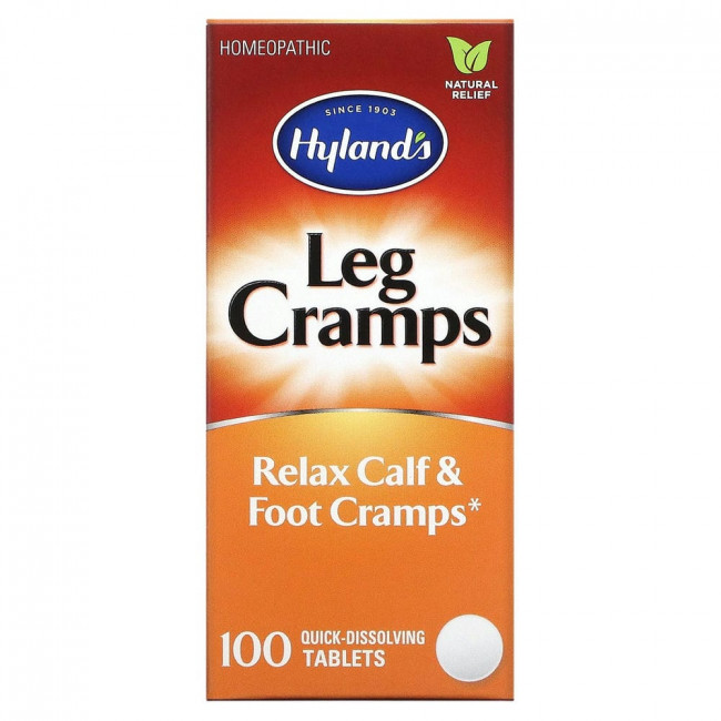Hyland's, Leg Cramps, средство от судорог ног, 100 быстрорастворимых таблеток Hyland's, Leg Cramps, средство от судорог ног, 100 быстрорастворимых таблеток