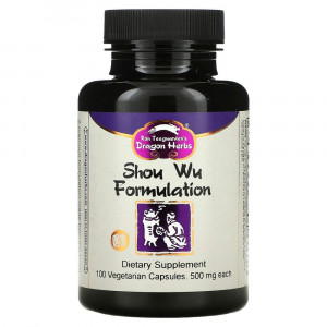 Dragon Herbs, Shou Wu, 500 мг, 100 вегетарианских капсул Dragon Herbs, Shou Wu, 500 мг, 100 вегетарианских капсул