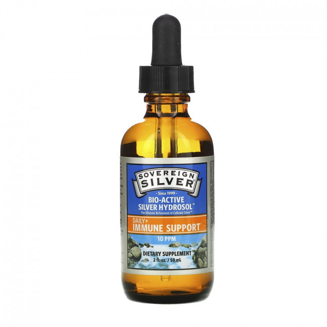 Sovereign Silver, Bio-Active Silver Hydrosol с капельным дозатором, ежедневная и иммунная поддержка, 10 ч/млн, 59 мл (2 жидких унции) Sovereign Silver, Bio-Active Silver Hydrosol с капельным дозатором, ежедневная и иммунная поддержка, 10 ч/млн, 59 мл (2 жидких унции)
