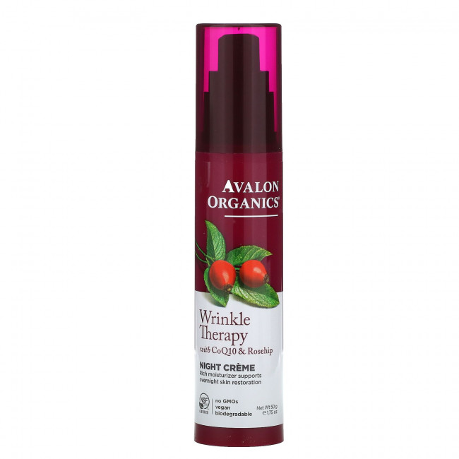 Avalon Organics, CoQ10 Repair, ночной крем против морщин, 1,75 унции (50 г) Avalon Organics, CoQ10 Repair, ночной крем против морщин, 1,75 унции (50 г)