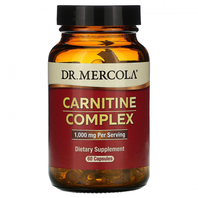 Dr. Mercola, комплекс карнитина, 500 мг, 60 капсул