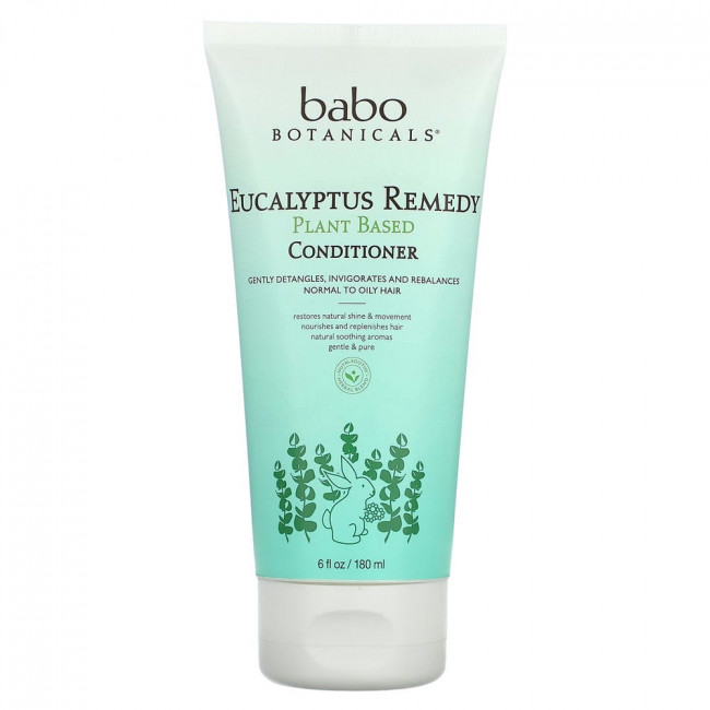 Babo Botanicals, Кондиционер на растительной основе с эвкалиптом, для нормальных и жирных волос, 180 мл (6 жидк. Унций)