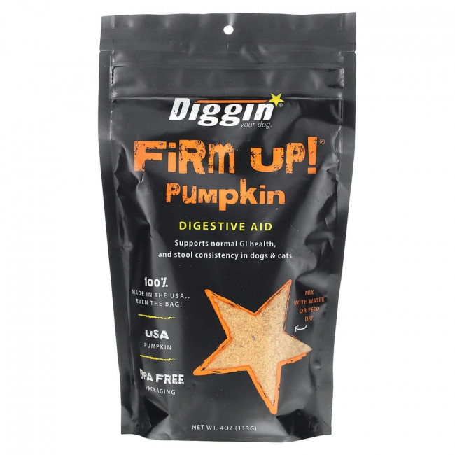 Diggin your dog, Firm Up!, Pumpkin, Digestive Aid, 4 oz (113 g) (Discontinued Item)