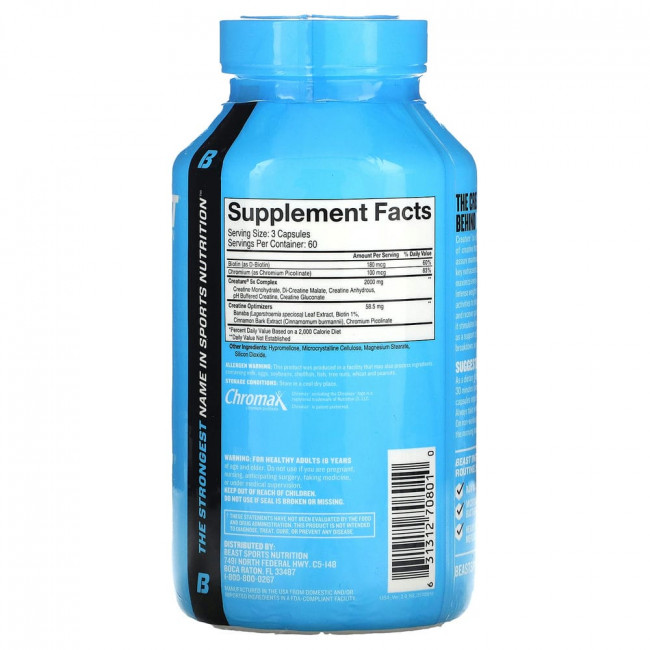 Beast, Creature, 180 Vegetable Capsules
