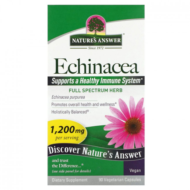 Nature's Answer, Echinacea, 1,200 mg, 90 Vegetarian Capsules (400 mg per Capsule)