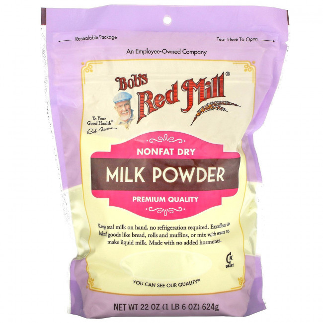 Bob's Red Mill, обезжиренное сухое молоко, 624 г (22 унции) Bob's Red Mill, обезжиренное сухое молоко, 624 г (22 унции)