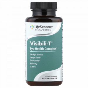 LifeSeasons, Visibili-T, комплекс для здоровья глаз, 60 вегетарианских капсул