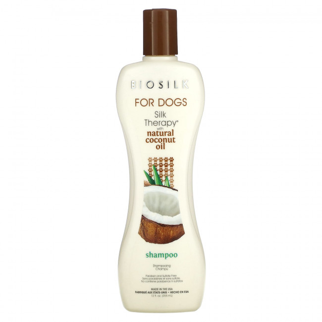 Biosilk, Silky Therapy с натуральным шампунем с кокосовым маслом, для собак, 355 мл (12 жидк. Унций) Biosilk, Silky Therapy с натуральным шампунем с кокосовым маслом, для собак, 355 мл (12 жидк. Унций)