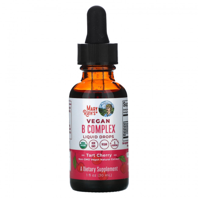 MaryRuth Organics, Vegan B Complex Liquid Drops, вишня, 30 мл (1 жидк. Унция) MaryRuth Organics, Vegan B Complex Liquid Drops, вишня, 30 мл (1 жидк. Унция)