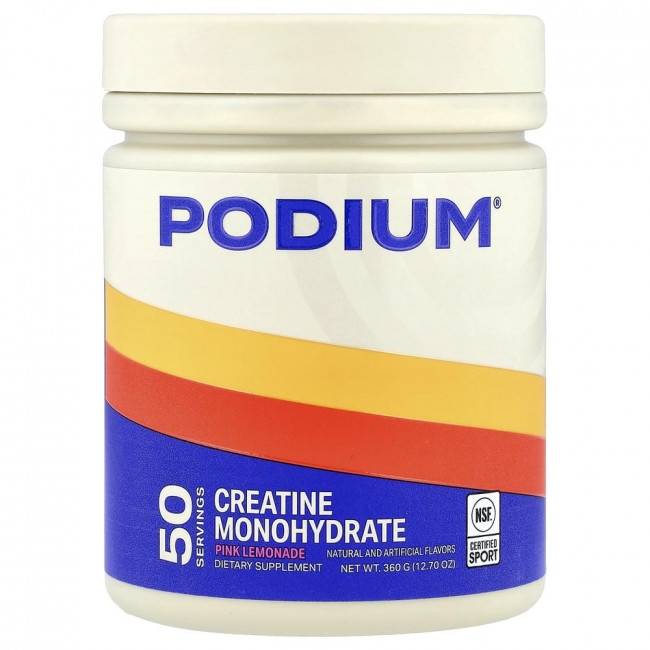 Podium Nutrition, креатин моногидрат, розовый лимонад, 360 г (12,7 унций) Podium Nutrition, креатин моногидрат, розовый лимонад, 360 г (12,7 унций)