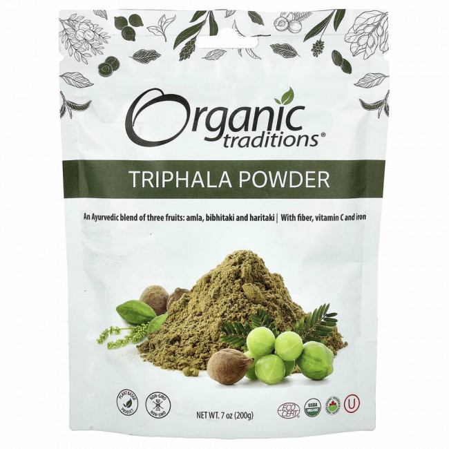 Organic Traditions, Трифала в порошке, 200 г (7 унций)