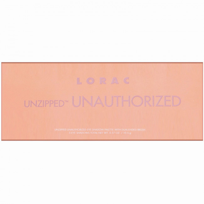 Lorac, Палитра теней для век Unzipped Unauthorized с двухсторонней кистью, 10,5 г