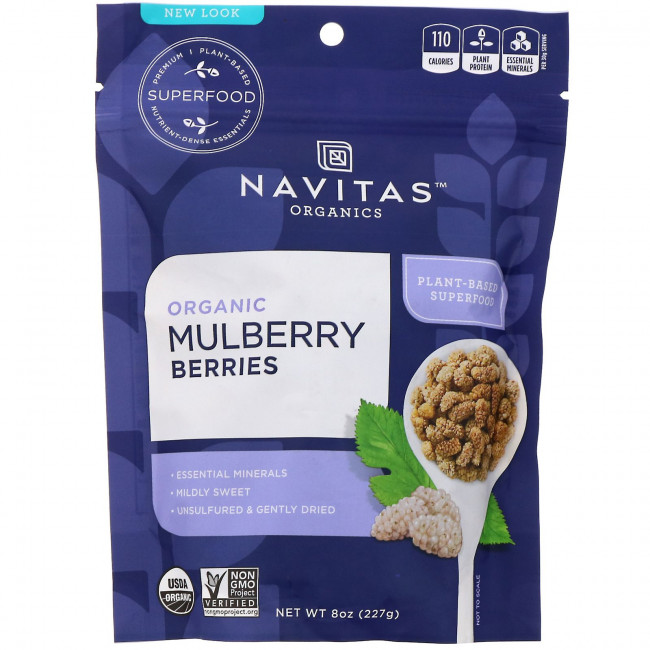 Navitas Organics, Органические ягоды шелковицы, 227 г (8 унций) Navitas Organics, Органические ягоды шелковицы, 227 г (8 унций)