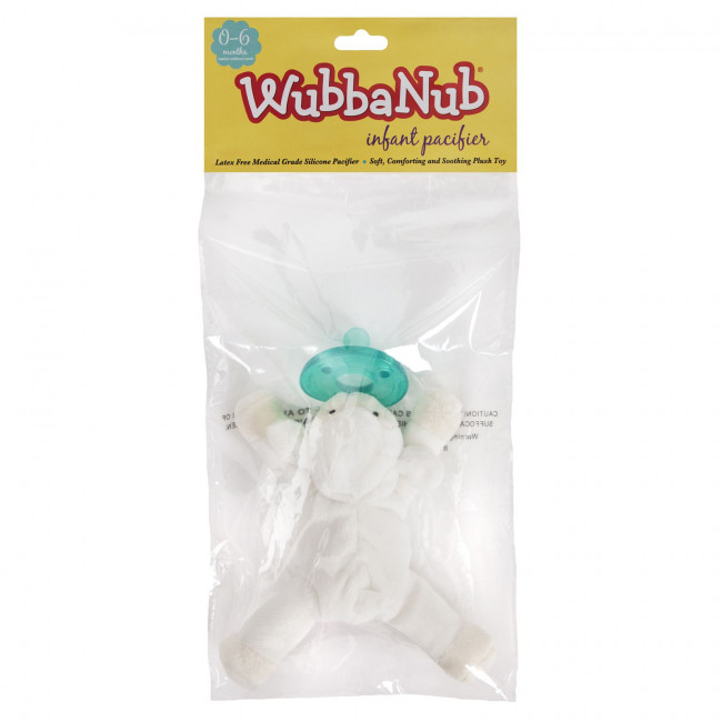 WubbaNub, Соска для младенцев, 0–6 месяцев, ягненок, 1 соска WubbaNub, Соска для младенцев, 0–6 месяцев, ягненок, 1 соска