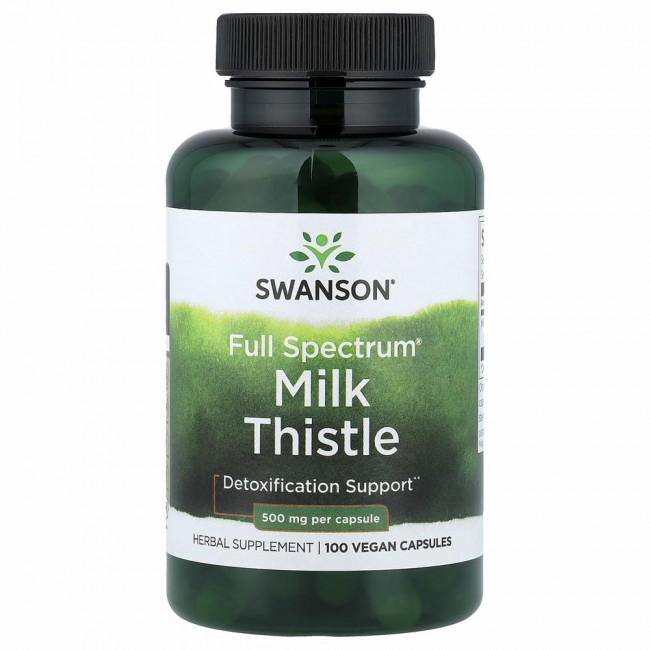 Swanson, Full Spectrum Milk Thistle, Detoxification, 500 mg, 100 Capsules