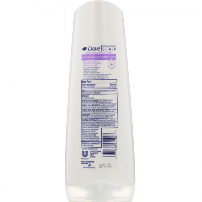 Dove, Dermacare Scalp, кондиционер против перхоти, успокаивающее увлажнение, 355 мл (12 жидк. Унций) Dove, Dermacare Scalp, кондиционер против перхоти, успокаивающее увлажнение, 355 мл (12 жидк. Унций)