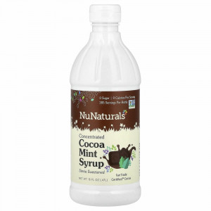 NuNaturals, Концентрированный сироп с какао и мятой, 0,47 л (16 жидк. Унций)