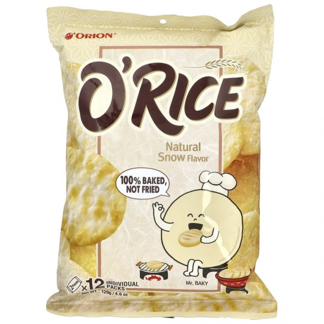 Orion, O'Rice, натуральный снег, 12 индивидуальных пакетиков, 129 г (4,6 унции) (Товар снят с продажи) Orion, O'Rice, натуральный снег, 12 индивидуальных пакетиков, 129 г (4,6 унции) (Товар снят с продажи)