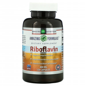 Amazing Nutrition, Рибофлавин, 400 мг, 120 капсул