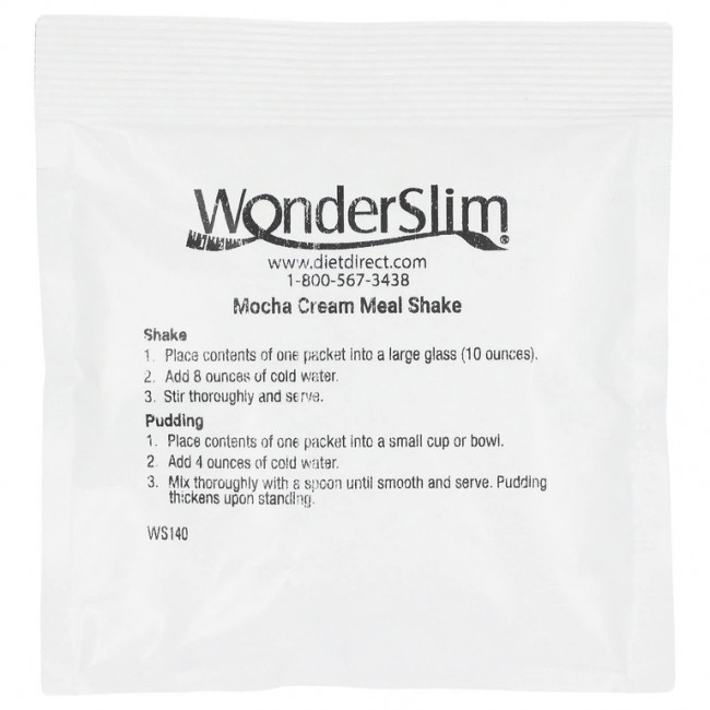 WonderSlim, коктейль, мокко и крем, 7 пакетиков по 28 г WonderSlim, коктейль, мокко и крем, 7 пакетиков по 28 г