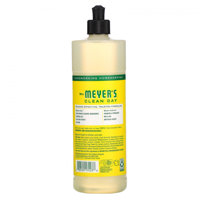 Mrs. Meyers Clean Day, Мыло для посуды, с ароматом жимолости, 473 мл (16 жидк. Унций) Mrs. Meyers Clean Day, Мыло для посуды, с ароматом жимолости, 473 мл (16 жидк. Унций)