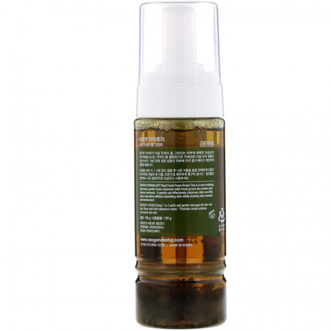 Neogen, Real Fresh, освежающая пенка, зеленый чай, 160 г (5,6 унции) Neogen, Real Fresh, освежающая пенка, зеленый чай, 160 г (5,6 унции)