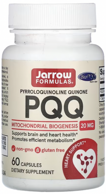 Jarrow Formulas, пирролохинолинхинон, 20 мг, 60 капсул