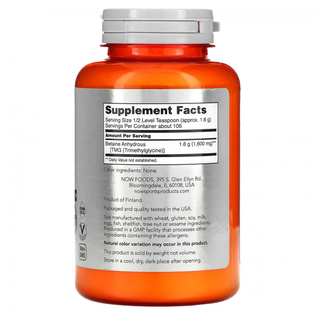 NOW Foods, Sports, бетаин в порошке, 170 г (6 унций) NOW Foods, Sports, бетаин в порошке, 170 г (6 унций)