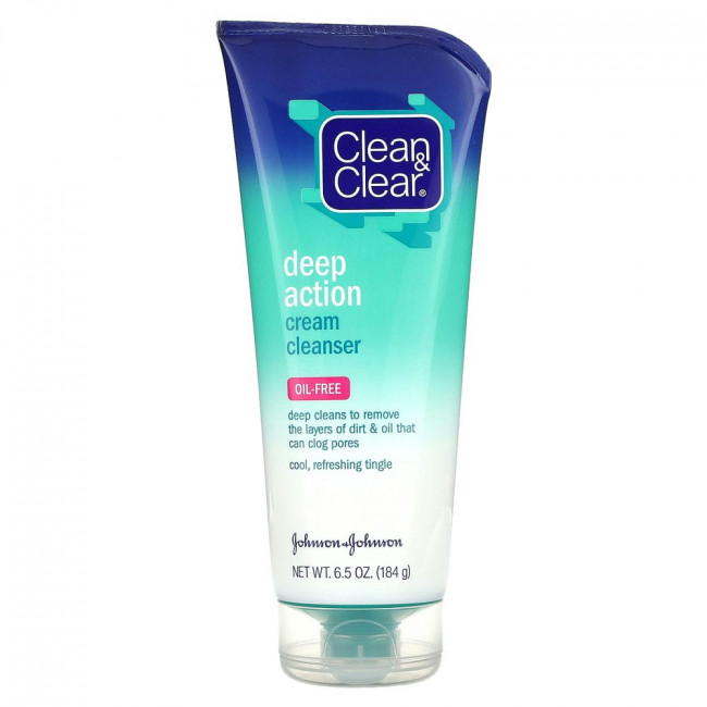 Clean & Clear, Deep Action, очищающий крем, 184 г (6,5 унции) Clean & Clear, Deep Action, очищающий крем, 184 г (6,5 унции)