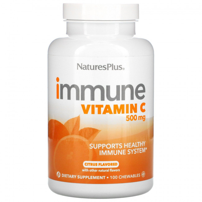 NaturesPlus, Immune Vitamin C, Citrus Flavored, 500 mg, 100 Chewables NaturesPlus, Immune Vitamin C, Citrus Flavored, 500 mg, 100 Chewables