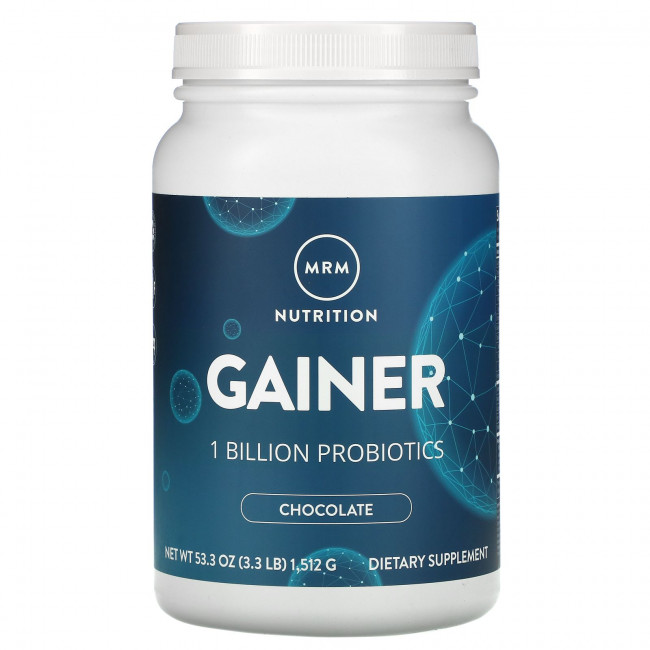 MRM, Nutrition, гейнер, шоколад, 1 млрд пробиотиков, 1512 г (3,3 фунта) MRM, Nutrition, гейнер, шоколад, 1 млрд пробиотиков, 1512 г (3,3 фунта)