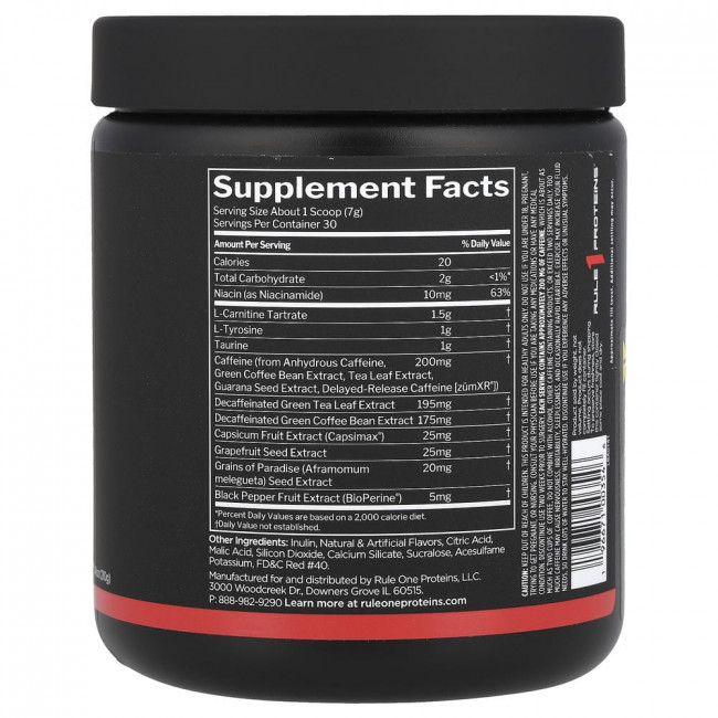 Rule One Proteins, Burn™, Thermo Weight Management, Watermelon, 7.41 oz (210 g) Rule One Proteins, Burn™, Thermo Weight Management, Watermelon, 7.41 oz (210 g)