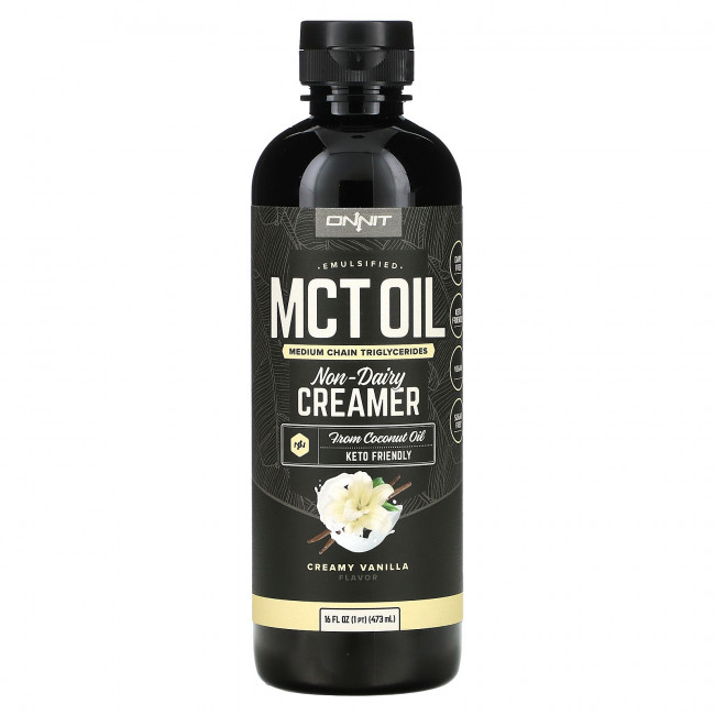 Onnit, Эмульгированное масло MCT, немолочные сливки, сливочная ваниль, 16 жидких унций (473 мл) Onnit, Эмульгированное масло MCT, немолочные сливки, сливочная ваниль, 16 жидких унций (473 мл)