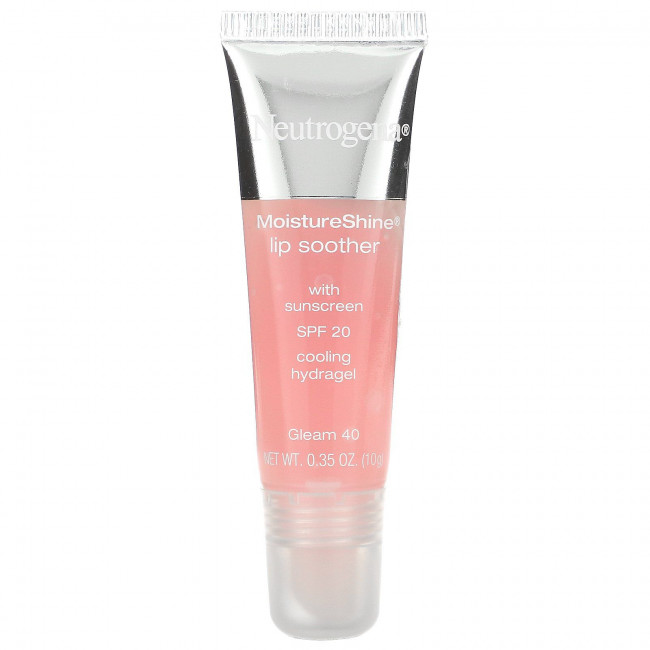 Neutrogena, MoistureShine, пустышка для губ, SPF 20, Gleam 40, 10 г (0,35 унции) Neutrogena, MoistureShine, пустышка для губ, SPF 20, Gleam 40, 10 г (0,35 унции)