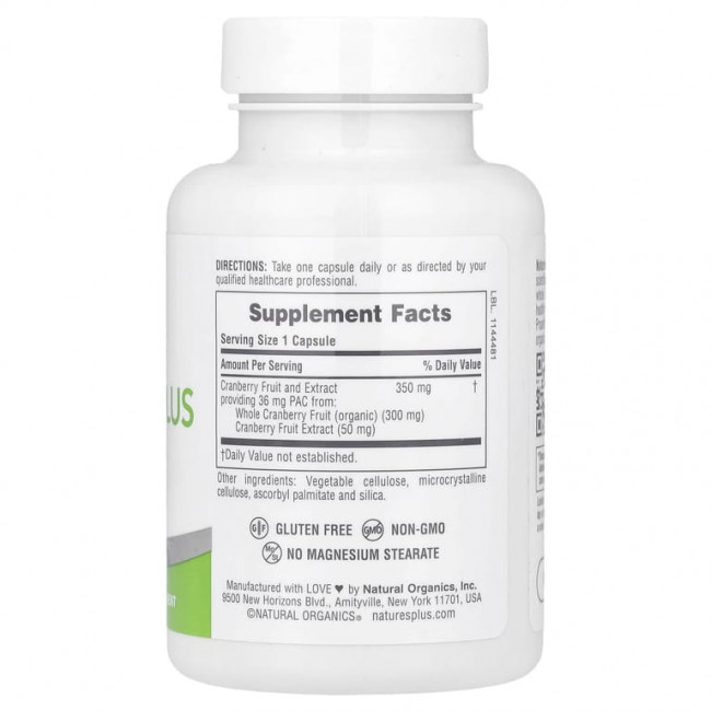 NaturesPlus, PRO Cranberry Plus, 60 капсул (350 мг на капсулу) NaturesPlus, PRO Cranberry Plus, 60 капсул (350 мг на капсулу)