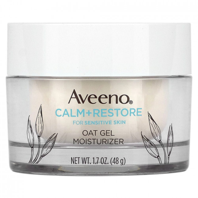 Aveeno, Calm + Restore, увлажняющий гель-крем с овсом, без отдушек, 48 г (1,7 унции) Aveeno, Calm + Restore, увлажняющий гель-крем с овсом, без отдушек, 48 г (1,7 унции)
