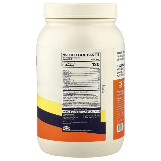 Podium Nutrition, сывороточный протеин в порошке, со вкусом блинов с кленовым маслом, 800 г (1,76 фунта) Podium Nutrition, сывороточный протеин в порошке, со вкусом блинов с кленовым маслом, 800 г (1,76 фунта)