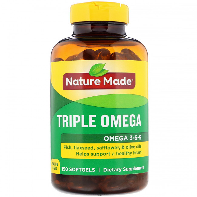 Nature Made, Triple Omega, омега 3-6-9, 150 капсул Nature Made, Triple Omega, омега 3-6-9, 150 капсул