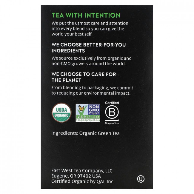 Choice Organic Teas, Green Tea, японский зеленый чай, 16 чайных пакетиков, 26 г (0,92 унции)