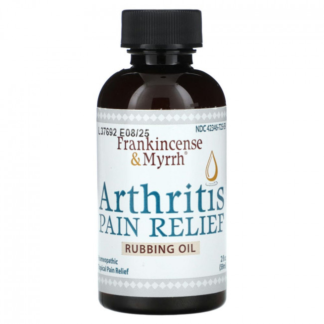 Frankincense & Myrrh, Arthritis Pain Relief Rubbing Oil, 2 fl oz (59 ml)