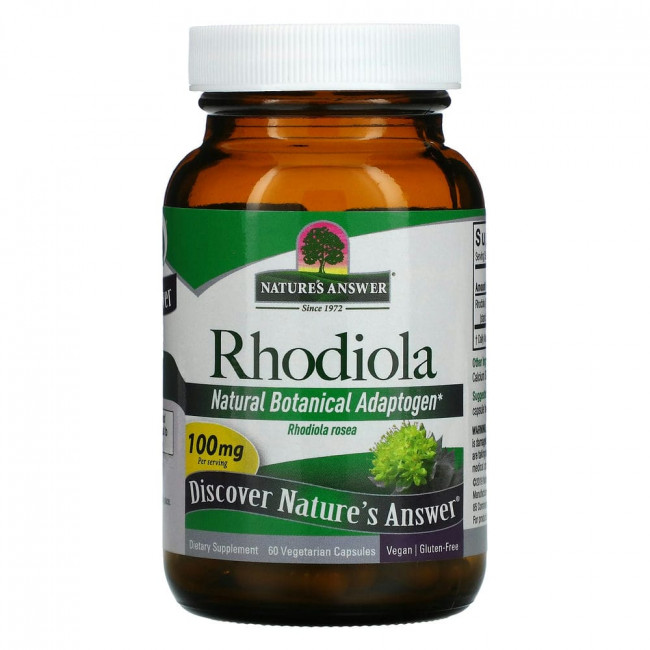 Nature's Answer, родиола, 100 мг, 60 вегетарианских капсул