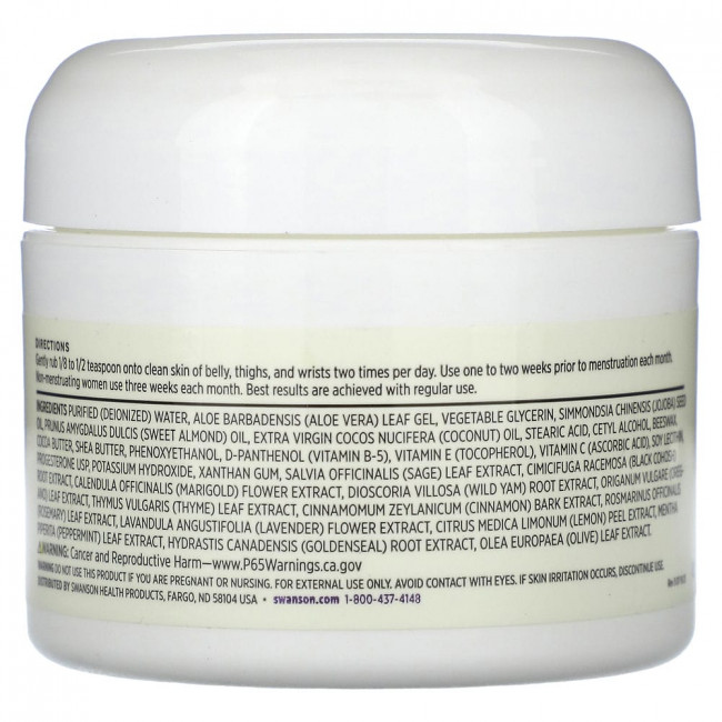 Swanson, Menogest Progesterone Cream, 2 fl oz (59 ml)